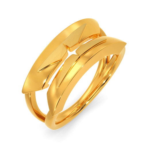 Metallic Power Gold Rings