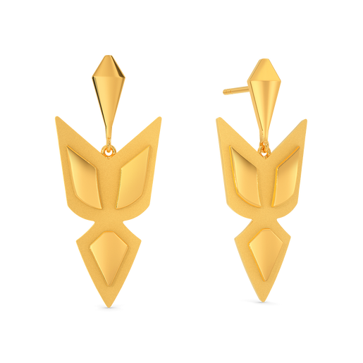 Touch Of Boldness Gold Earrings