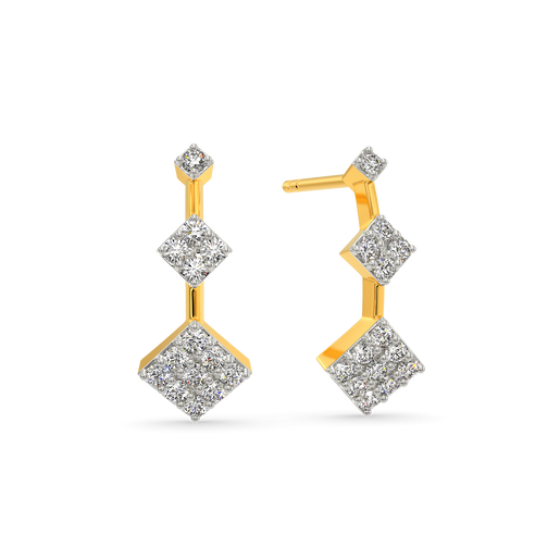 Tartan Embrace Diamond Earrings