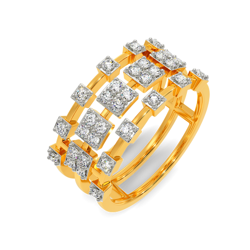 Tartan Sparkle Diamond Rings