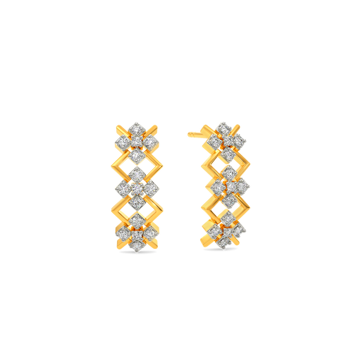 Tartan Glow Diamond Earrings