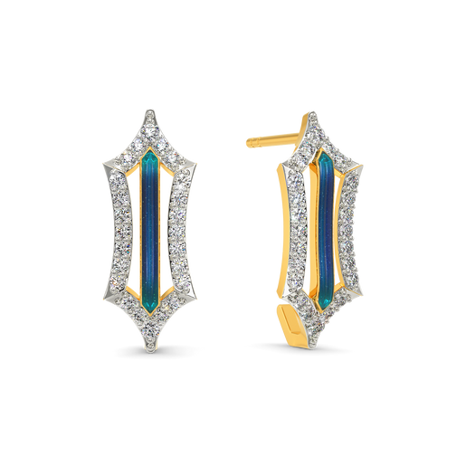 Glow In Blue Diamond Earrings