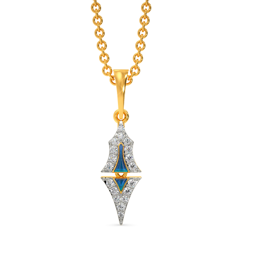 Glow in Blue Diamond Pendants