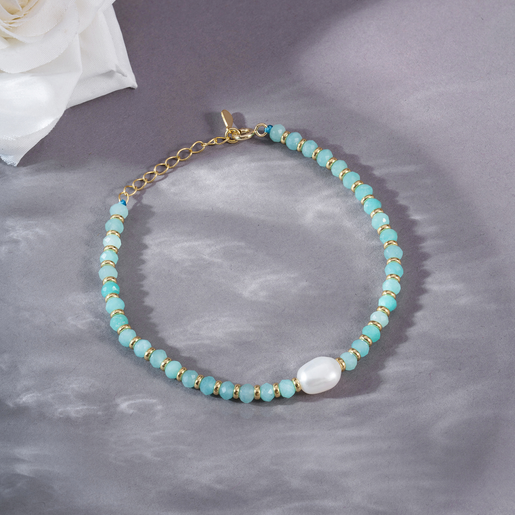 Azure Pearl Silver Bracelets