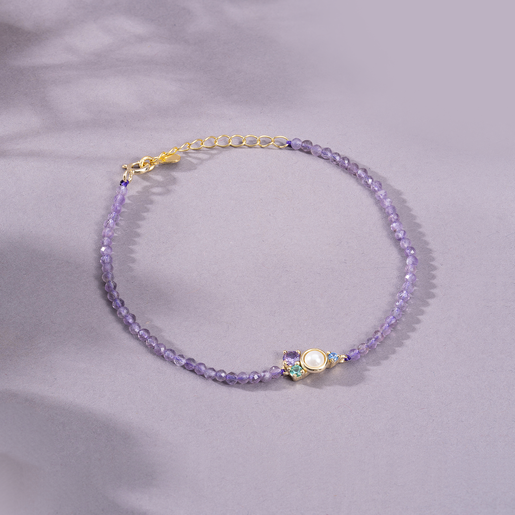 Purple Celebration Silver Bracelets
