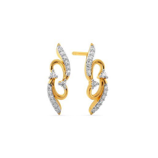 Offbeat Balance Diamond Earrings