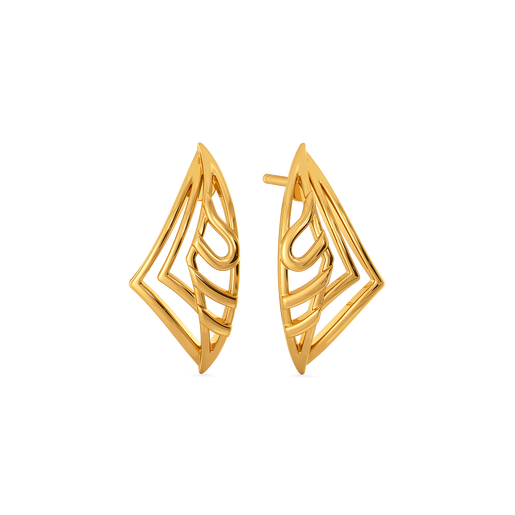 Playful Power Gold Earrings