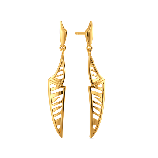 Exotic Allure Gold Earrings