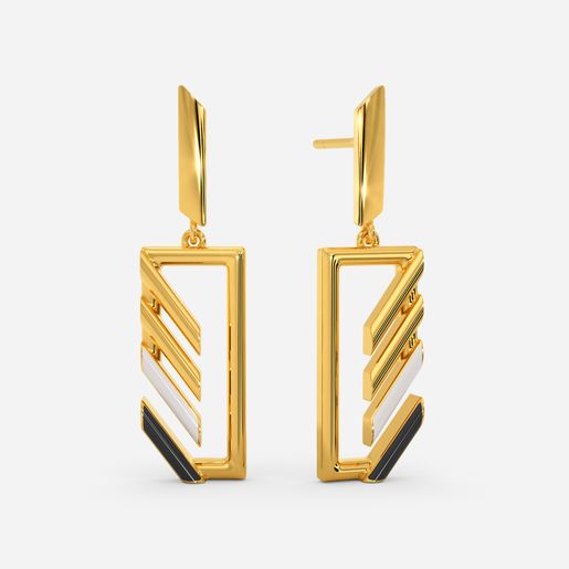 Stripe Swipe Gold Earrings
