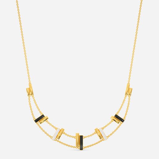 My Kinda Stripe Gold Necklaces