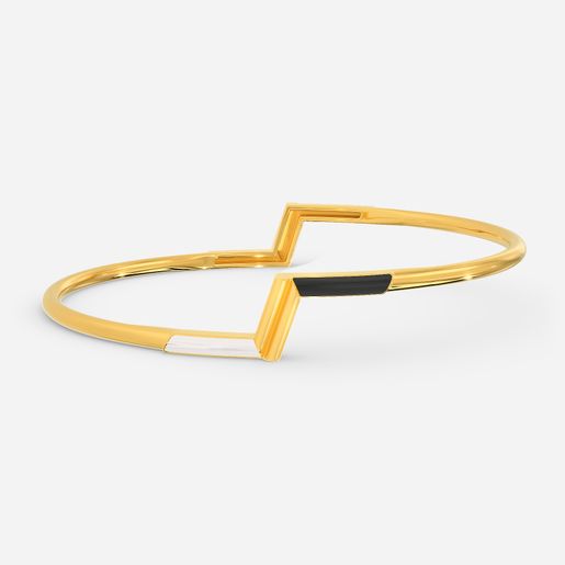 Chevron Shades Gold Bangles