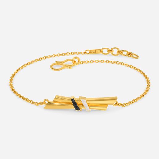 Twin Striped Gold Bracelets