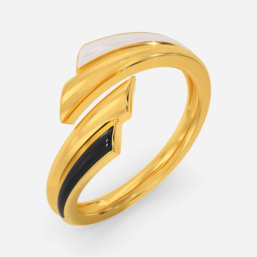Twin Striped Gold Rings