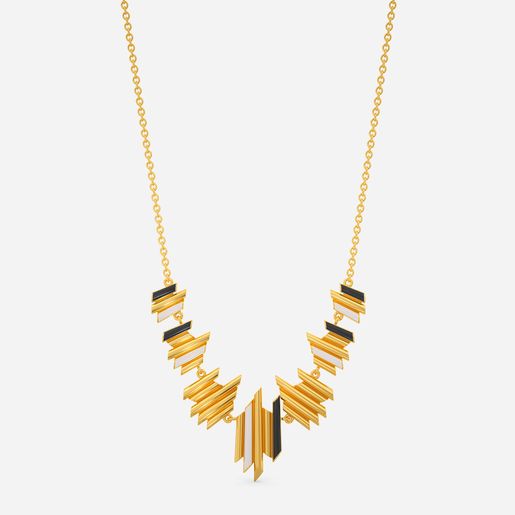 Stripes Gone Wild Gold Necklaces