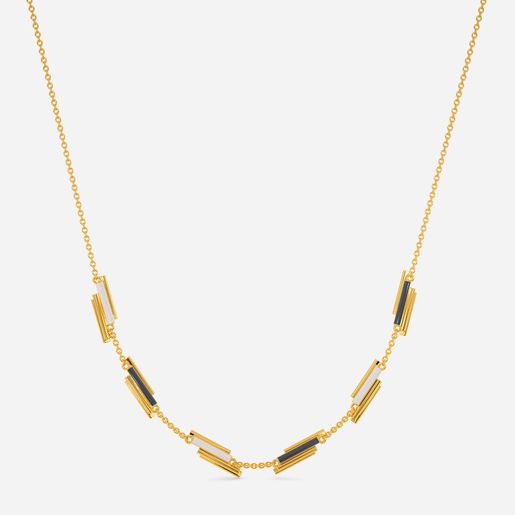 Barcode Binge Gold Necklaces