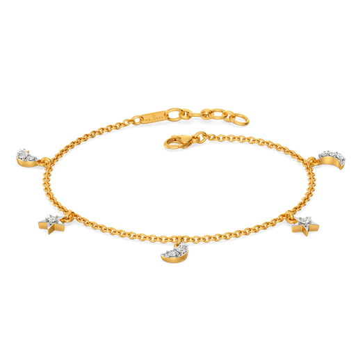 Moon and Back Diamond Bracelets