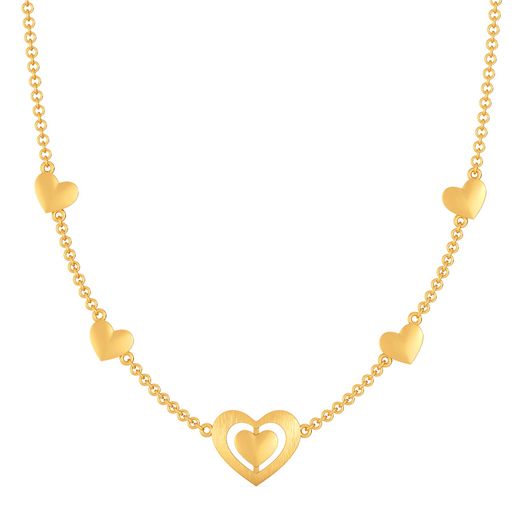 Parisian Hearts Gold Necklaces