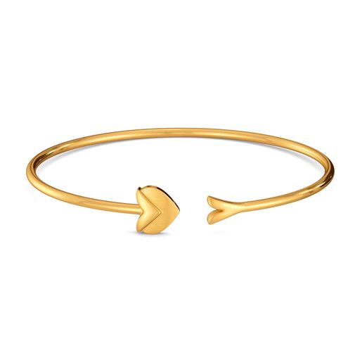 Hearts in Bougie Gold Bangles