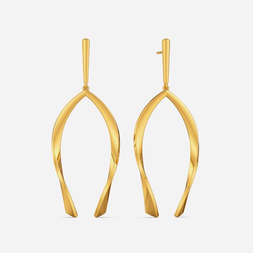 Trimmed Reverie Gold Earrings
