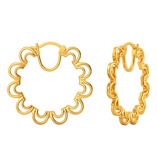Back Tracks Gold Earrings