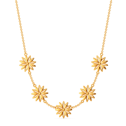 Serene Petals Gold Necklaces
