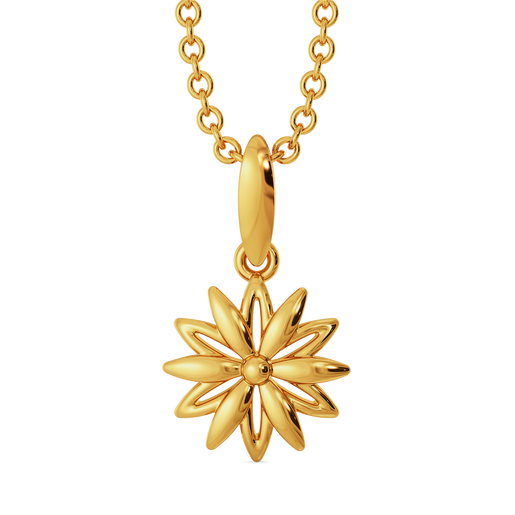 Serene Petals Gold Pendants