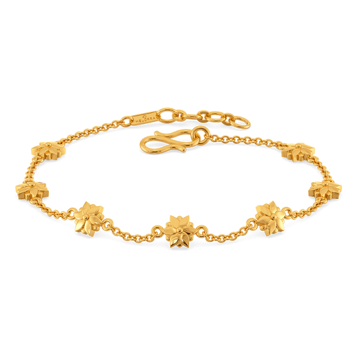 Blushed Botanica Gold Bracelets