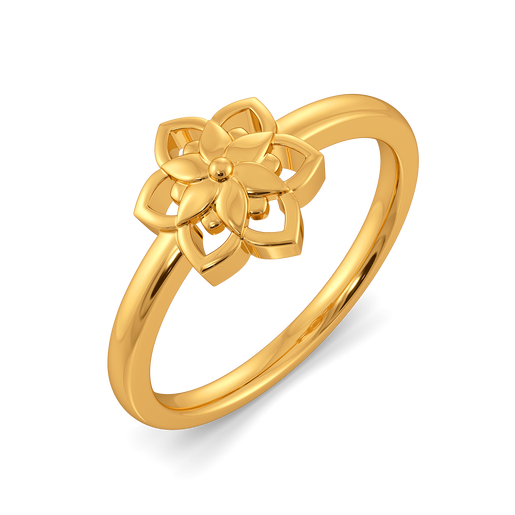 Blushed Botanica Gold Rings