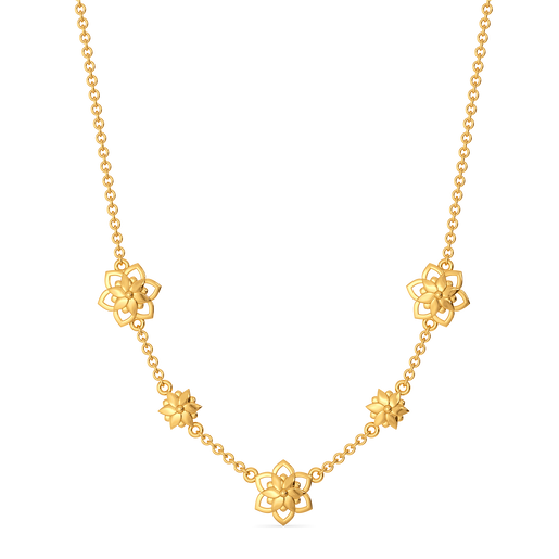 Blushed Botanica Gold Necklaces