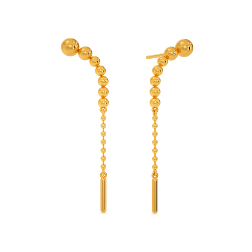 Dramatic Sphere Gold Earrings