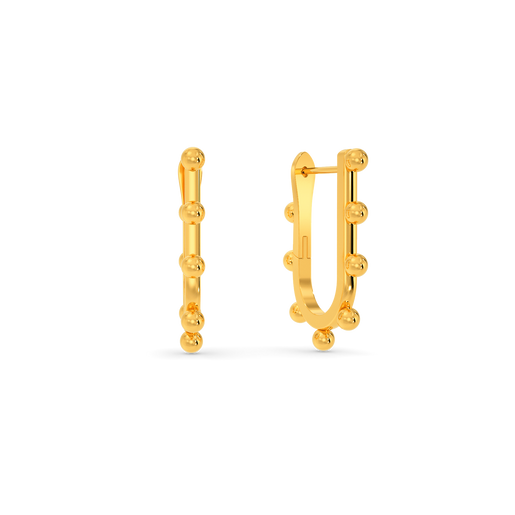 Three Dimensional Gold Earrings