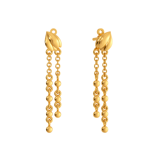 Roselle Charm Gold Earrings