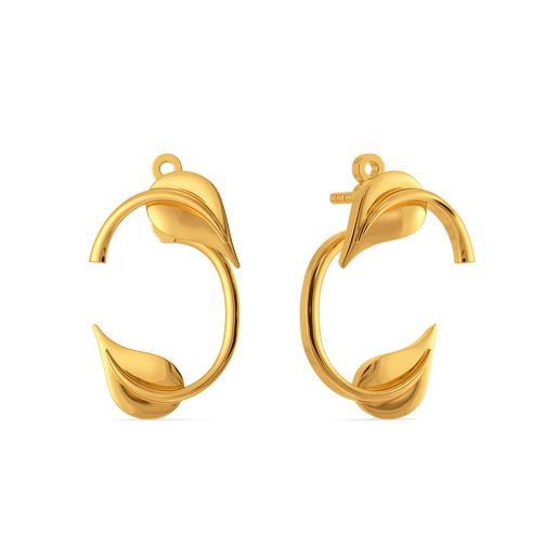 Whispering Leaves Gold Earrings
