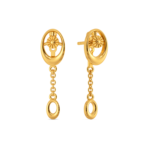 Amber Lily Gold Earrings