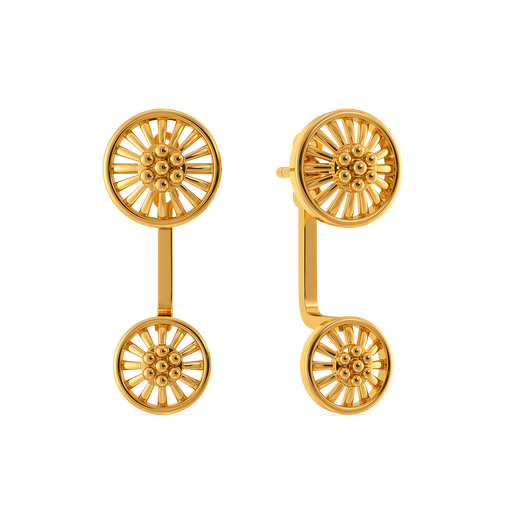 Prismatic Petal  Gold Earrings