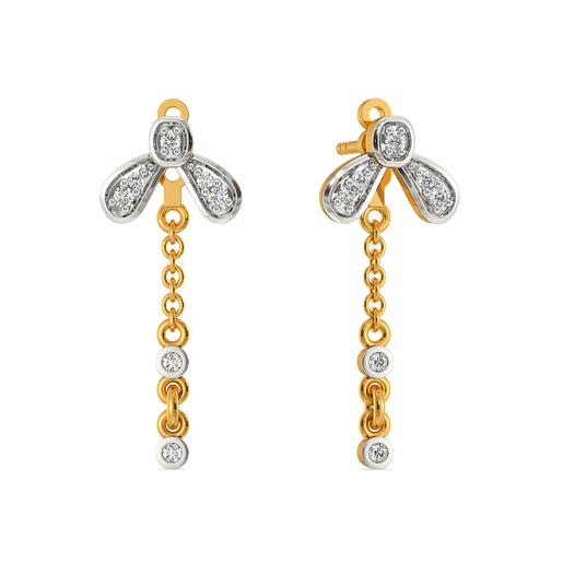 Gilded Bow Whisper Diamond Earrings
