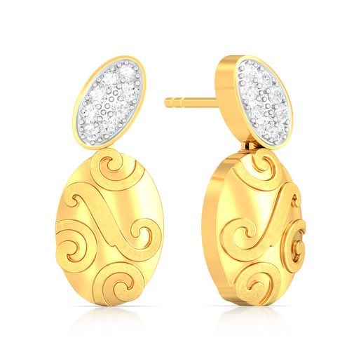 Textured Tango Diamond Earrings