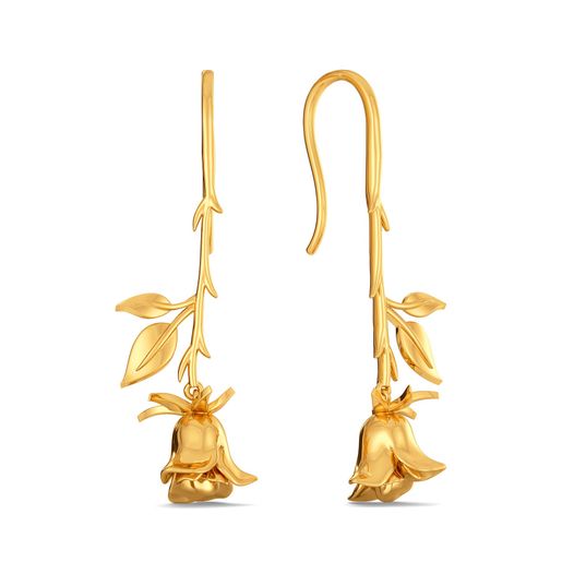 Dark Damask Gold Earrings