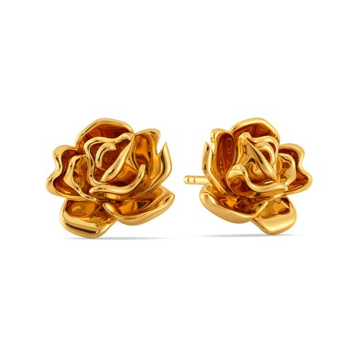 Sinister Bloom Gold Earrings