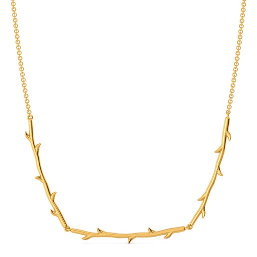 Roses N Thorns Gold Necklaces