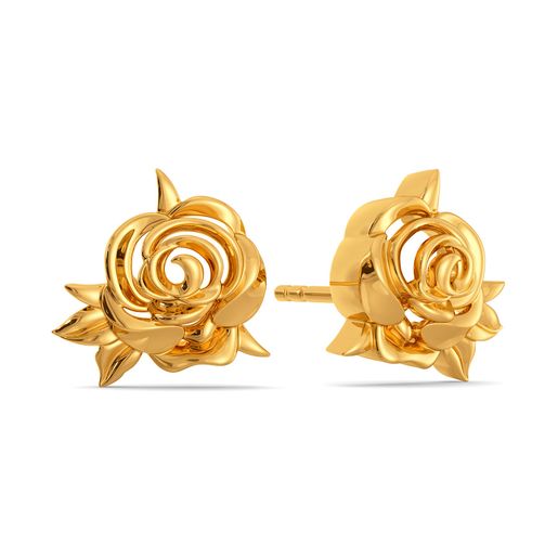 Rose Garden Gold Stud Earring