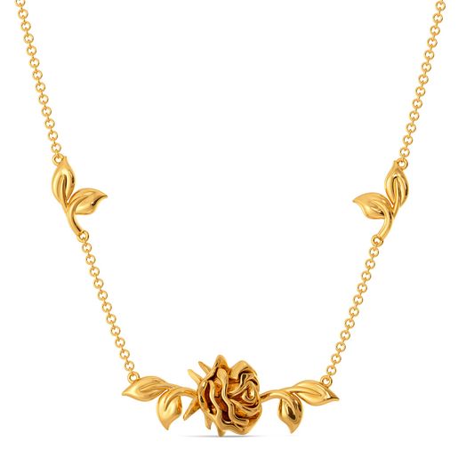 Rosa Sericea Gold Necklaces
