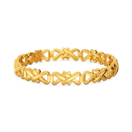 Flap Straps Gold Bangles