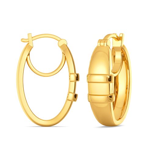 Helix Streak Gold Earrings