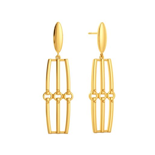 Bold Ties Gold Earrings
