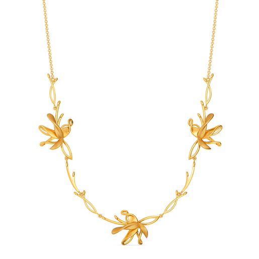 Floral Hopes Gold Necklaces