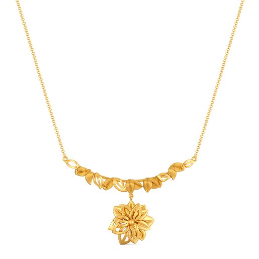 Flower Basket Gold Necklaces