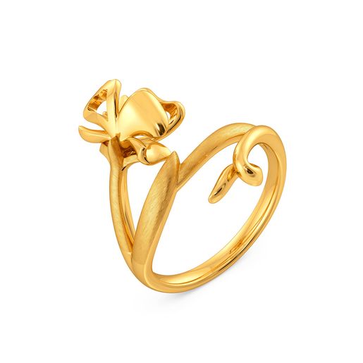 Affluent Petals Gold Rings