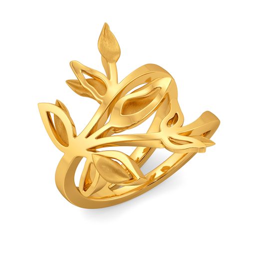 Summer Blooms Gold Finger Ring