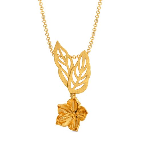Floral Blur Gold Pendants